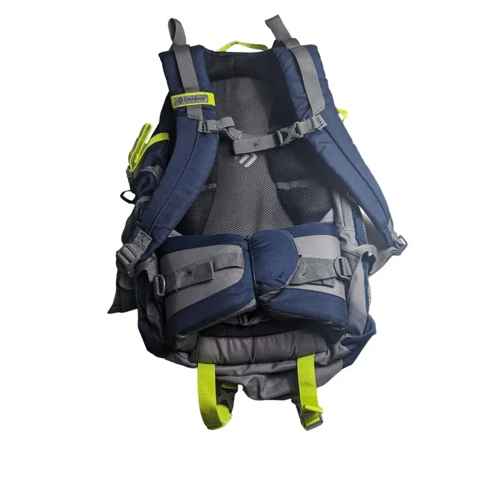 Outdoor Products Gama Internal Frame Backpack Blue/Gray Camping Hiking